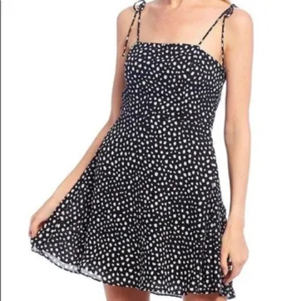Gianni Bini Mini Dot Dress - Extra-Small - Black and White